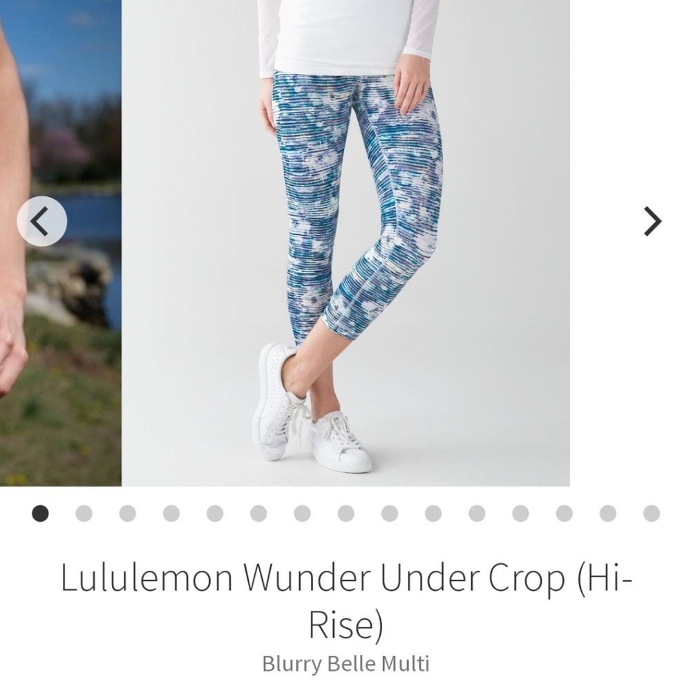 LULULEMON SIZE 8 CROPS blurry belle multi